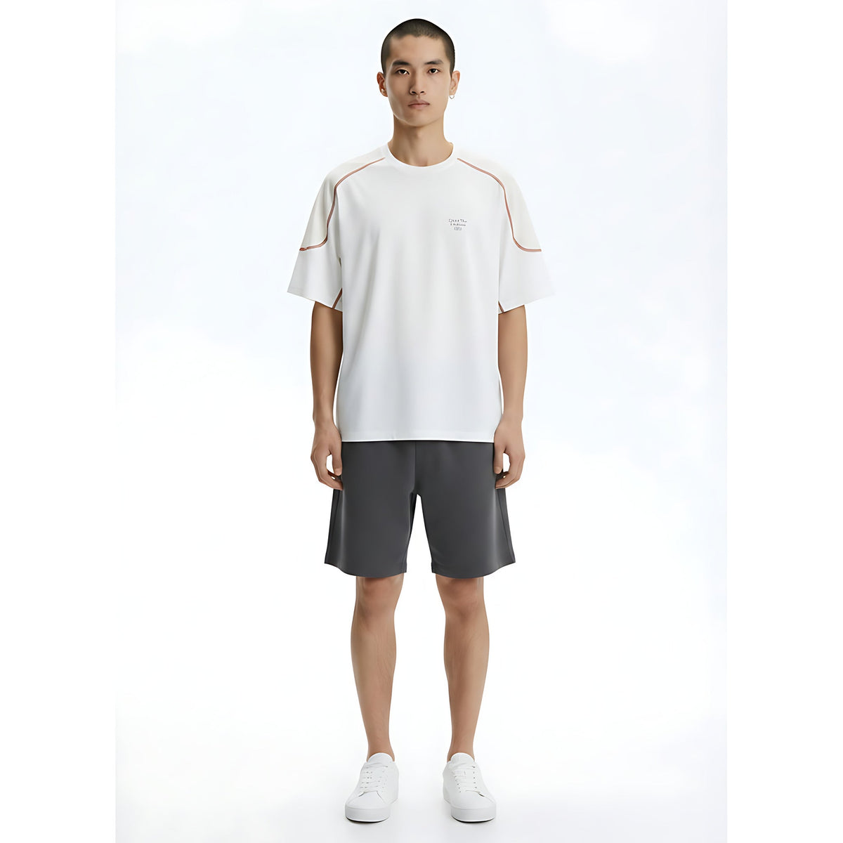 Quick-Dry Cooling Performance T-Shirt on model - White - front