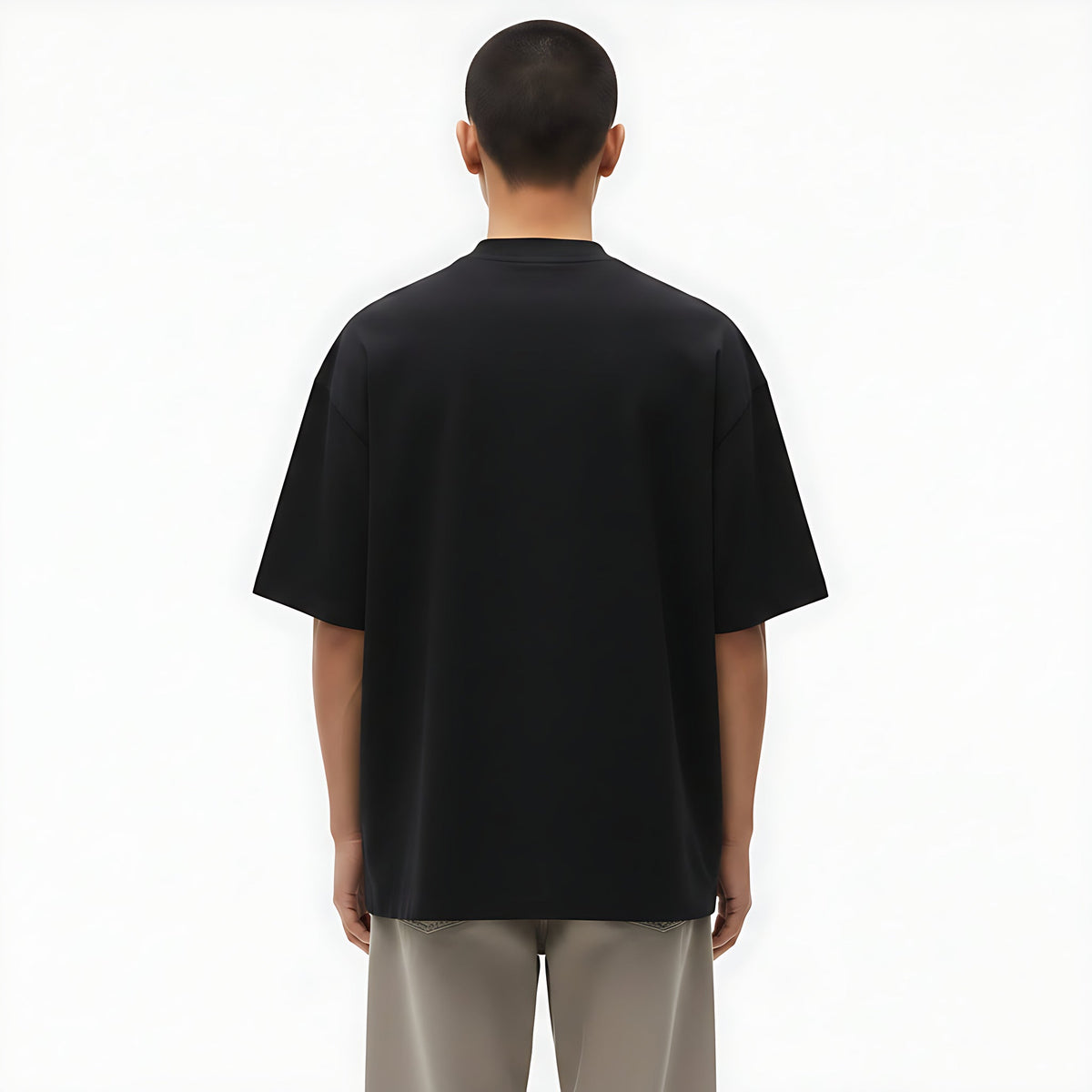 Pima Cotton Moisture-Wicking T-Shirt 145g on model - back view