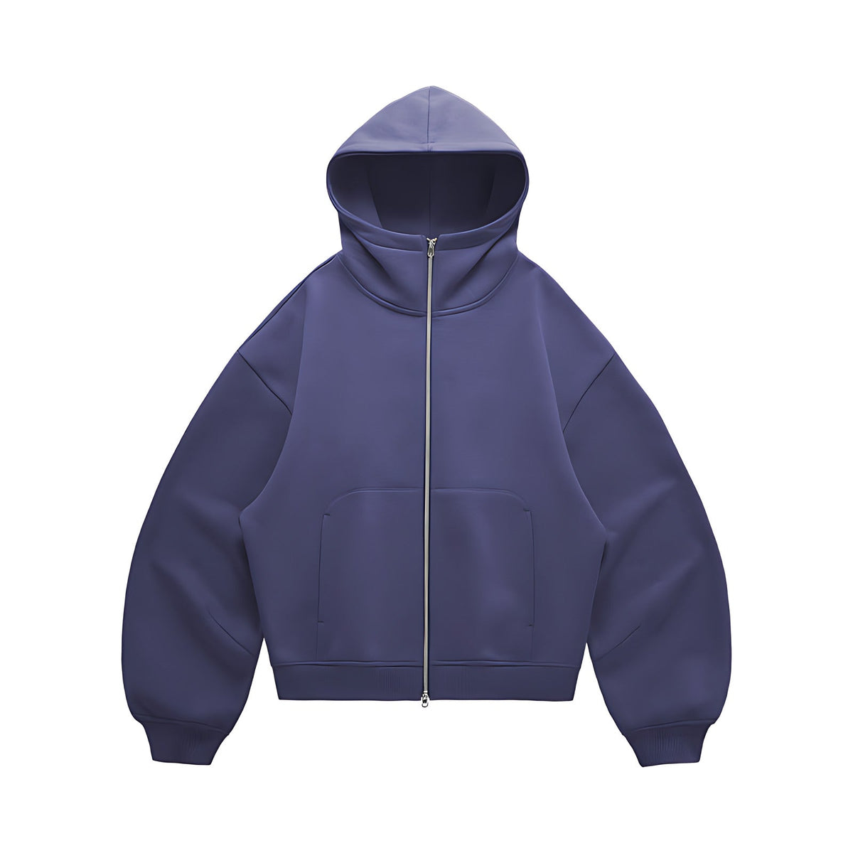Cooling Zip-Up Hoodie - Blue flat lay