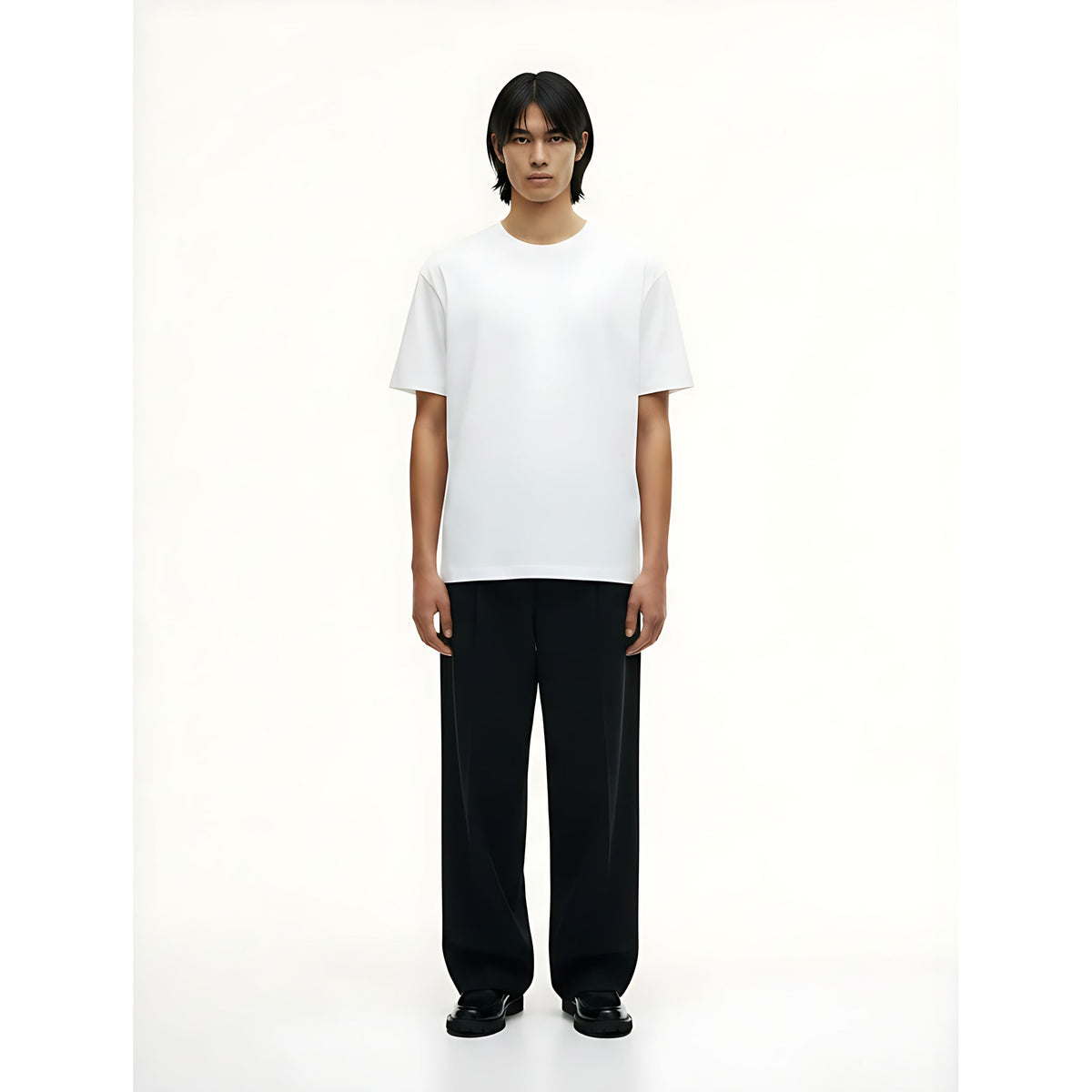 Moisture-Wicking T-Shirt on model - White - front