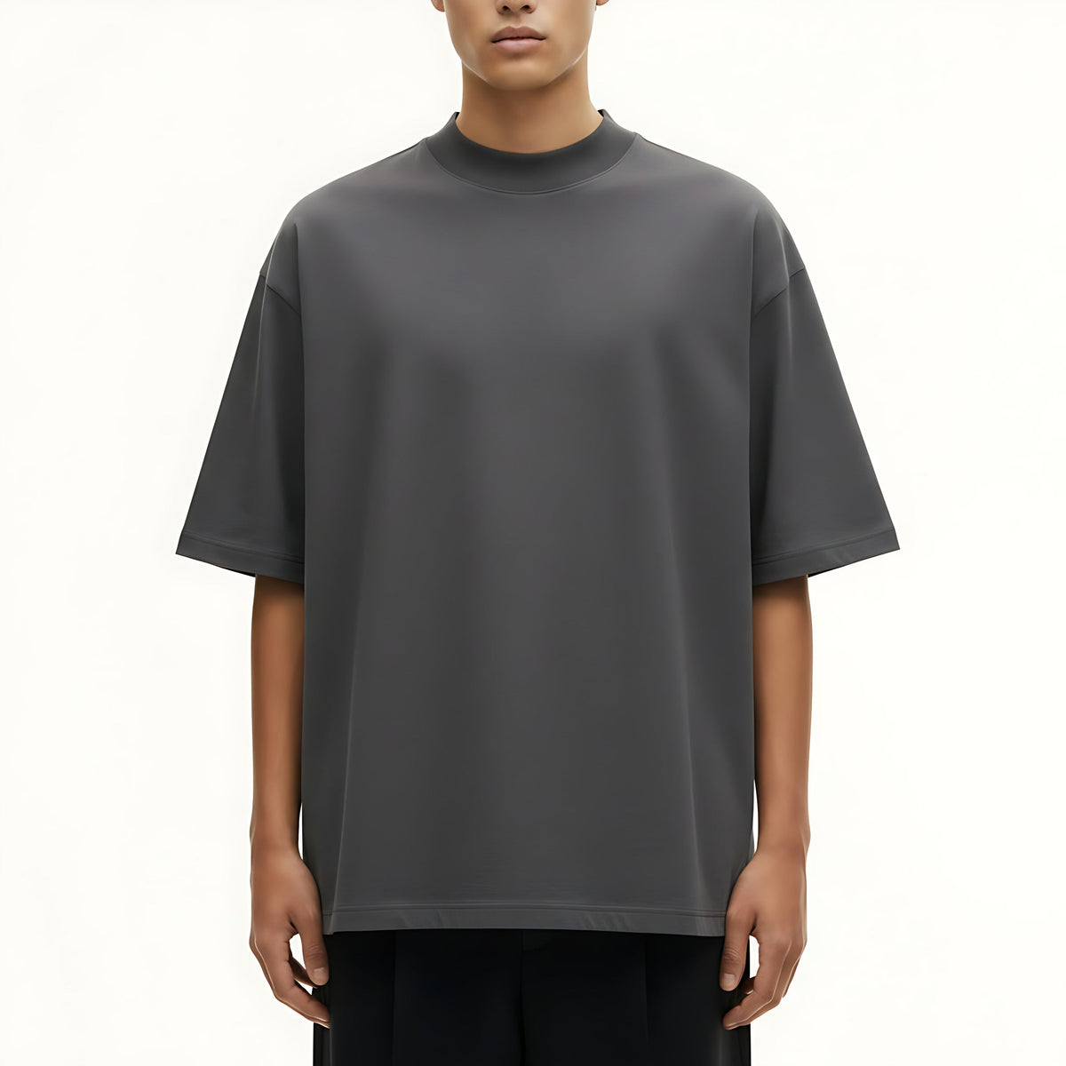 Moisture-Wicking T-Shirt on model - Gray - detail