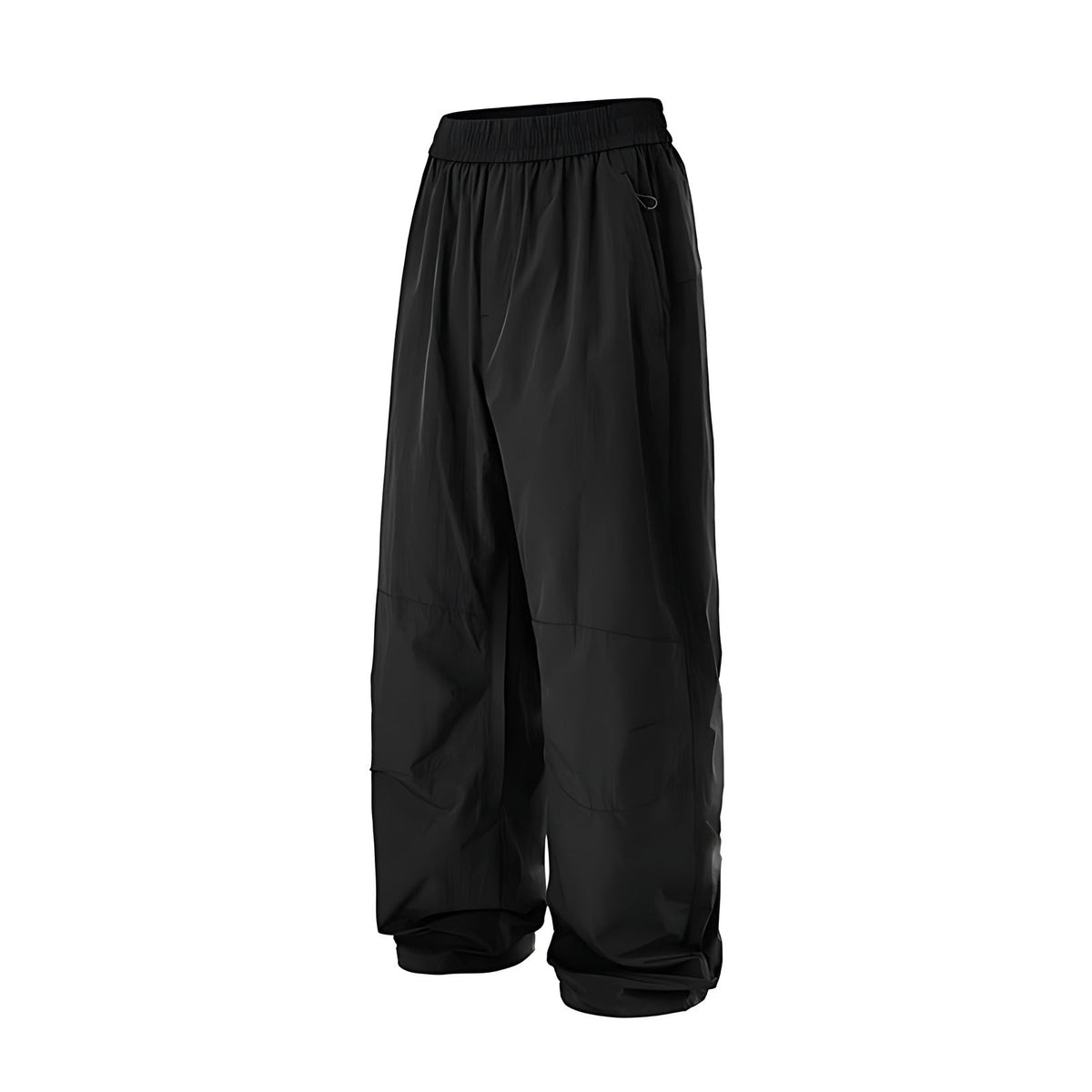 Quick-Dry Cargo Joggers - Relaxed Joggers 100% Polyester - Black