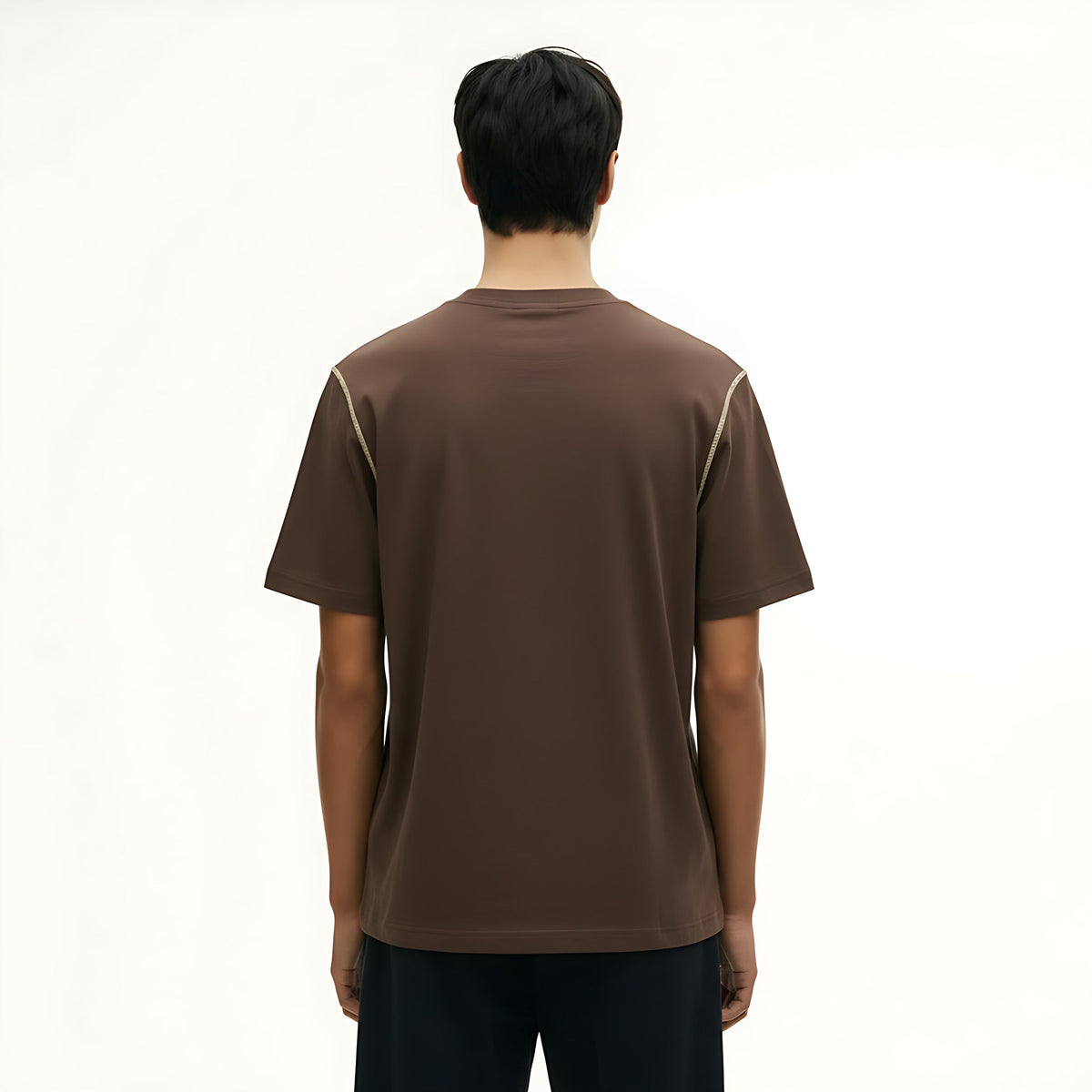Outdoor Heavyweight T-Shirt 100% Cotton on model - back view
