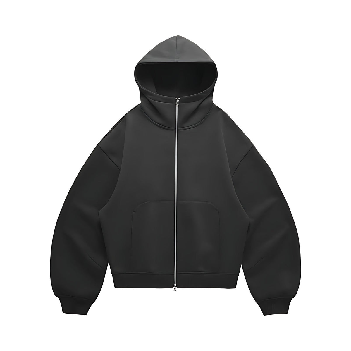 Cooling Zip-Up Hoodie - Black flat lay