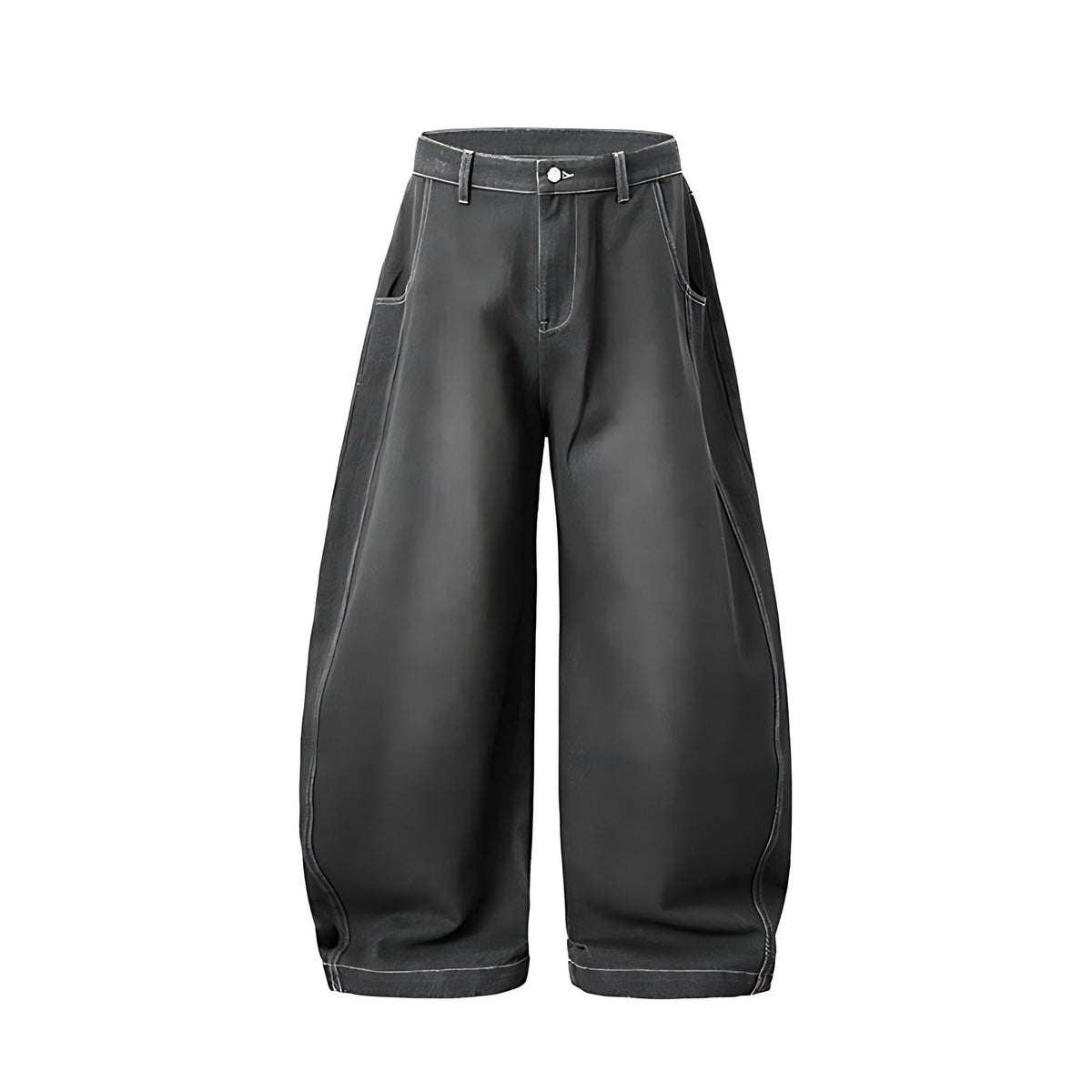 Relaxed Pants Cotton-Blend - Black