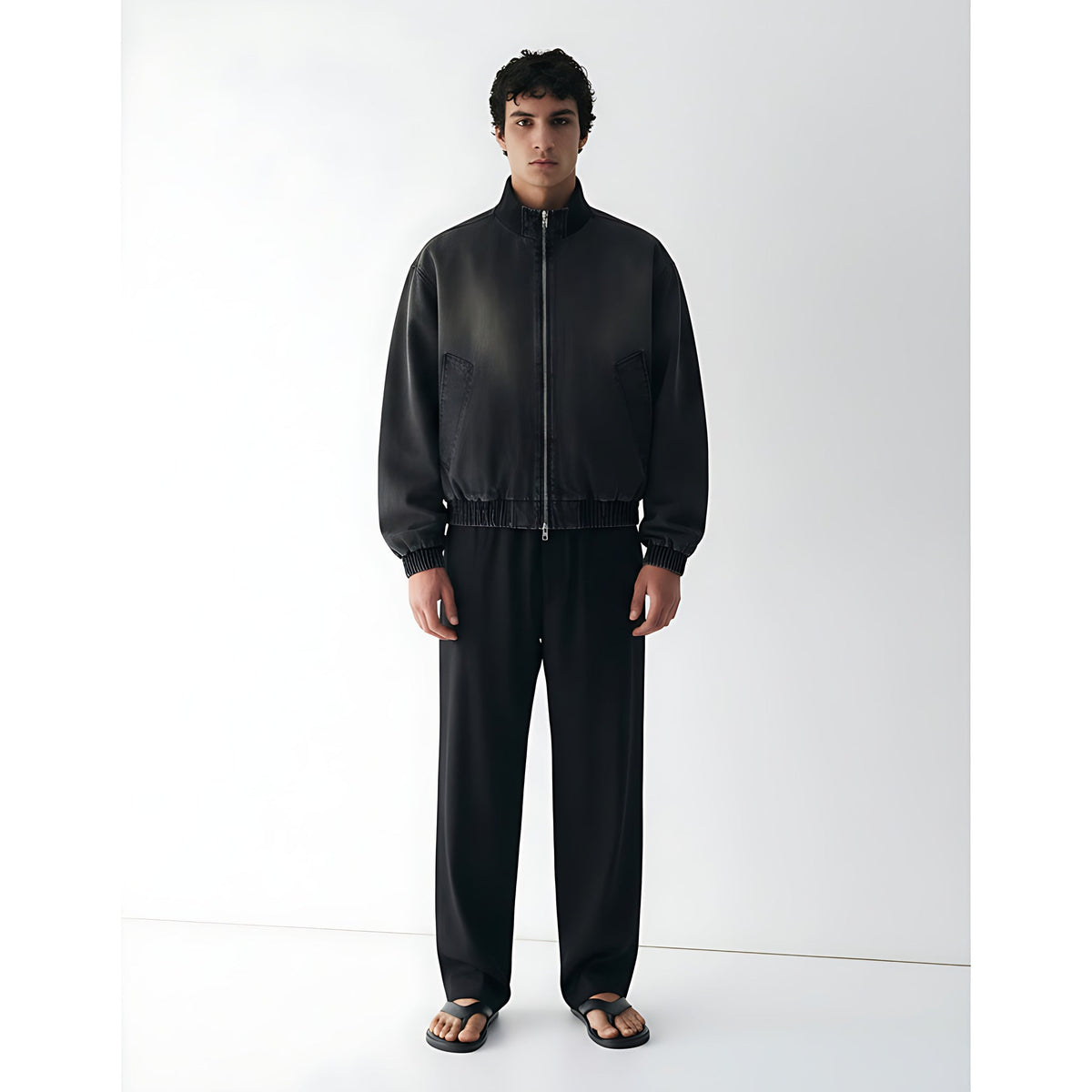 Detroit Flight Jacket on model - front view