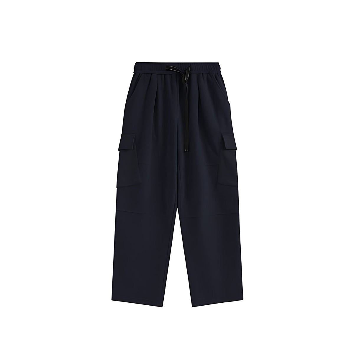 Cotton Pants Heavyweight Straight-Leg - Blue