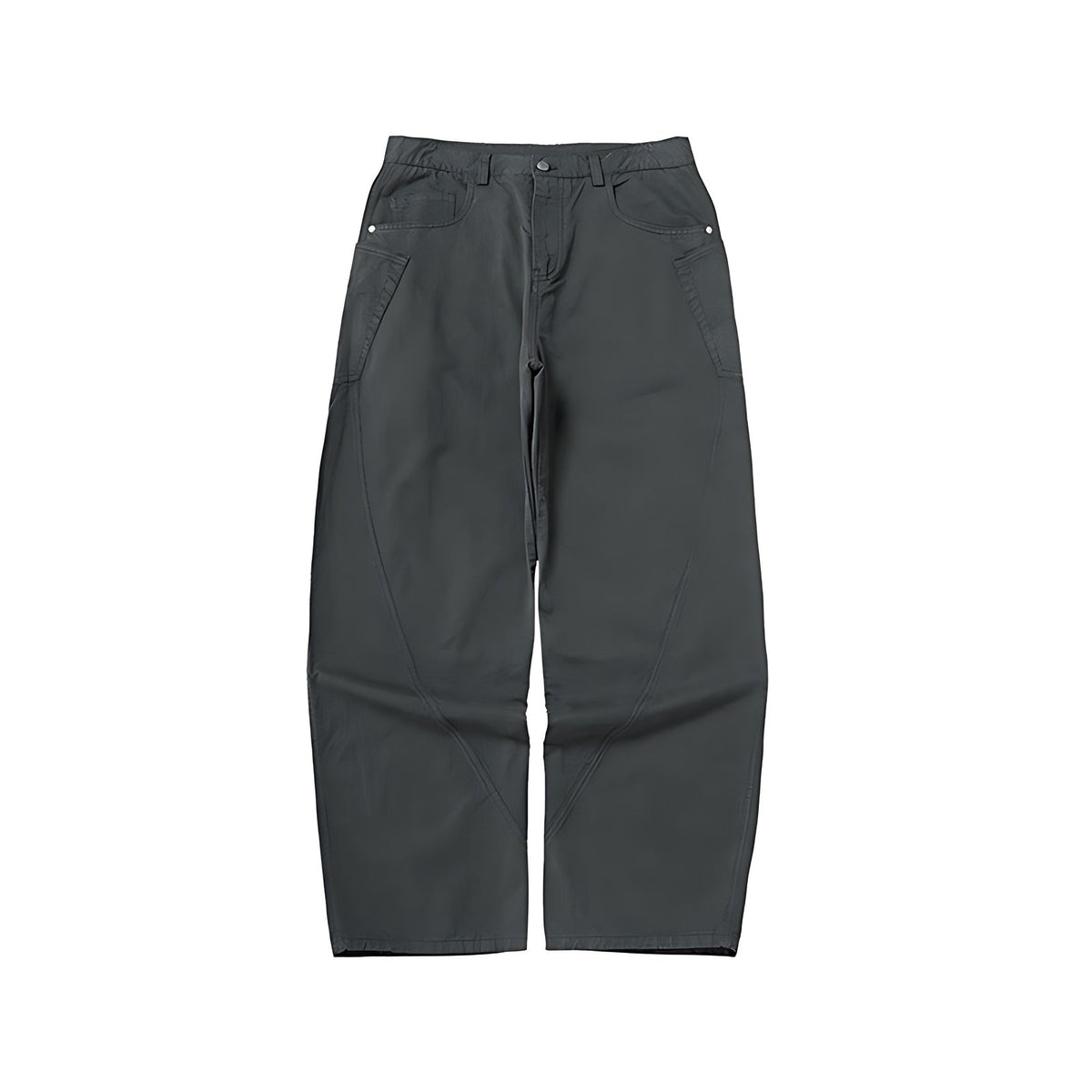 100% Cotton Stretch Pants - Gray