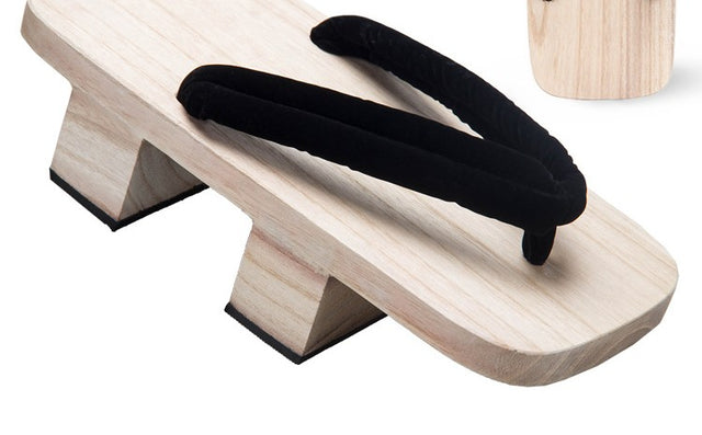 Black Strap wooden geta sandals