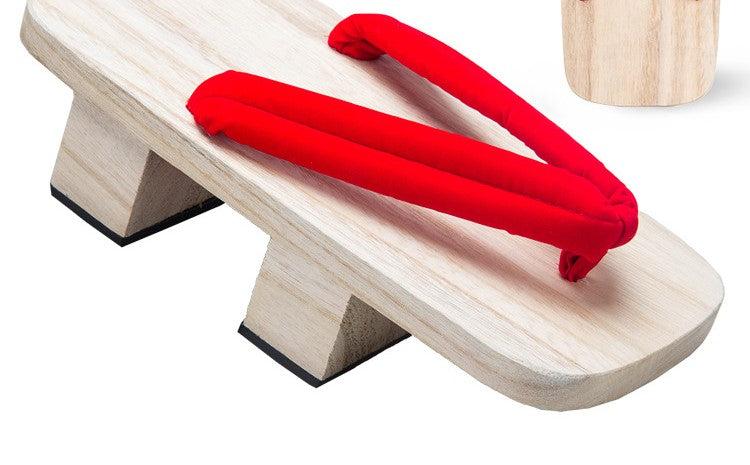 Red Strap wooden geta sandals