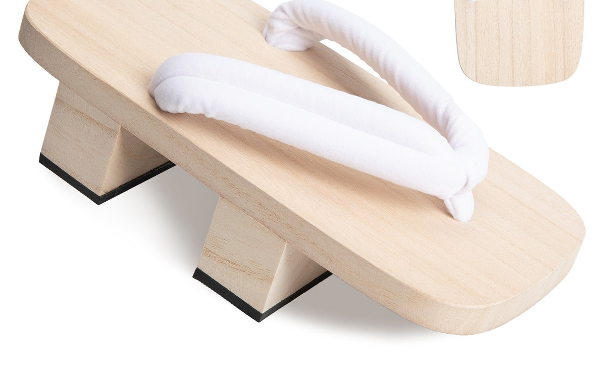 White Strap wooden geta sandals